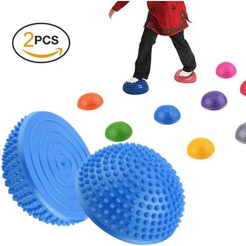 Spiky Yoga Half Ball Foot Massage Balls 16cm PVC Hedgehog Hemisphere Physical Pilates Fitness Exercise Balance Skills Training