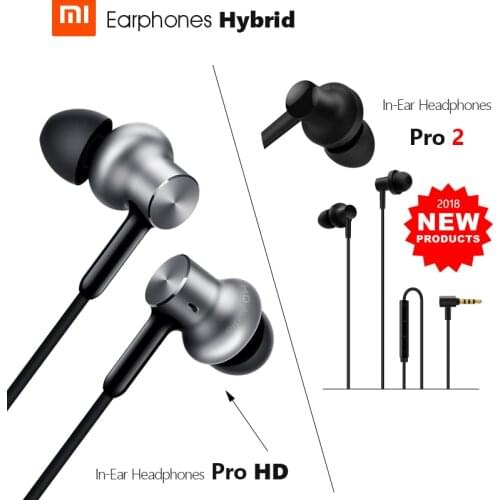 2018 Newest Original Xiaomi Hybrid Pro 2 / Hybrid Pro HD Earphone Dual / Triple Driver Dynamic Balanced Armature Mi In-Ear Mic