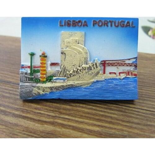 Portugal Lisbon Tourist Souvenir Fridge Magnets Creative Resin Refrigerator Magnetic Message Stickers Home Decor Decoration