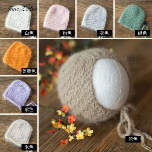 Jane Z Ann Newborn photography props pineapple multi-colors twins handmade knitted hat studio shooting accessories