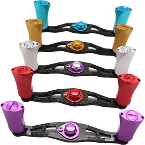 Baitcasting Reel Handle replacement 4*7/5*8 Carbon Fiber Repair Replace Tackle Metal Handle knob for DAIWA ABU SHIMANO Wheels