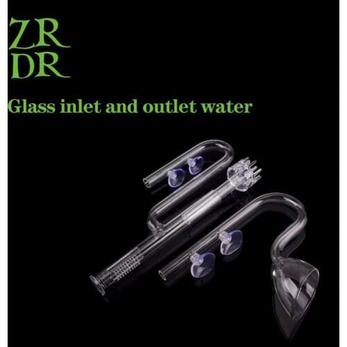 Aquarium ADA style 13/17mm Glass Lily Pipe Inflow Outflow The glass inlet and outlet water pipe in Bell grass cylinder oil film