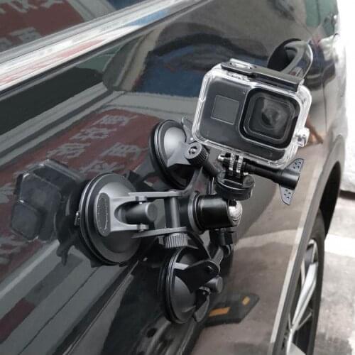 2021 New Car Windshield Triple Vacuum Suction Cup Mount for gopro- Hero 8/7/6/5/4/3/3+/2