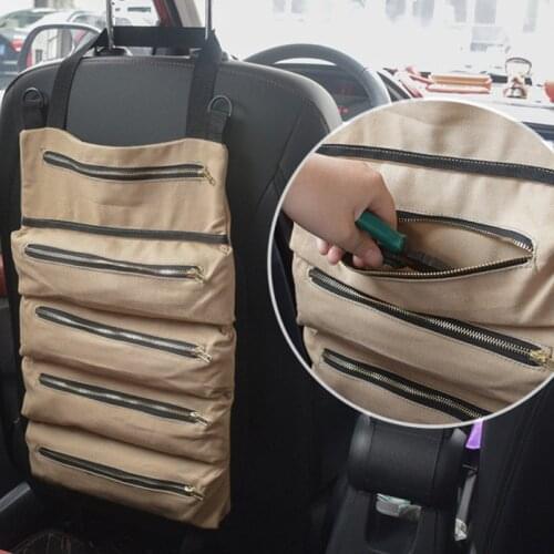 Universal Car Seat Back Organizer Bag Outdoor Camping Hing Travel Car Seat Protector Cover Portable Sundries Tools Storage Bag