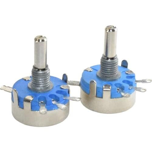 WH5-1A 470R 1K 10K 47K 4K7 100K 470K 220K 1K5 22K 1M ohm 3-Terminals Round Shaft Rotary Taper Carbon Potentiometer WH5 1PCS