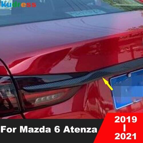 For Mazda 6 For Mazda6 Atenza 2019 2020 Carbon Fiber Rear Trunk Door Edge Molding Tailgate Strip Garnish Styling Gate Cover Trim
