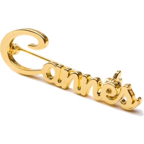 Custom Pin Stainless Steel Initial Monogram Badge Alphabet Brooch for Women Girl Memorial Gift