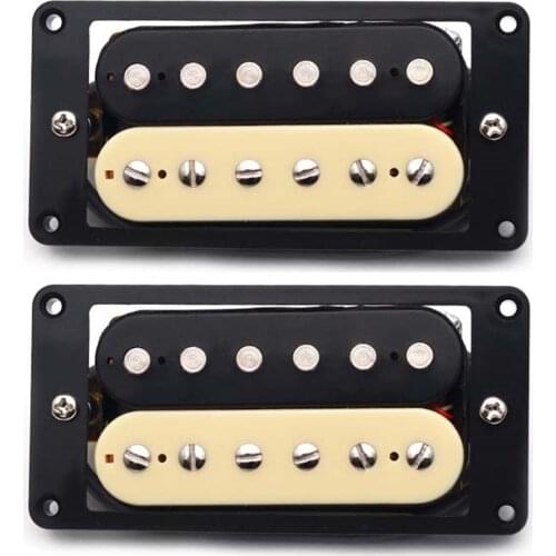 Guitar Pickup Zebra Faced Humbucker Double Coil Electric Guitar Pickups 50/52mm With Installing Frame Guitar Accessories