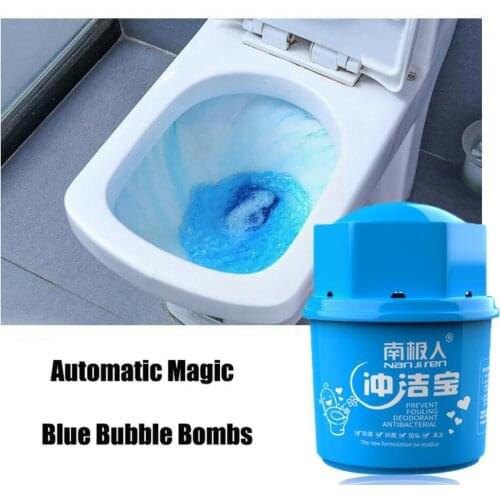 1Pc 3 Months Cleaning Treasure Blue Bubble Clean Spot Toilet Decontamination Toilet Lemon Fragrance Deodorant C9K2