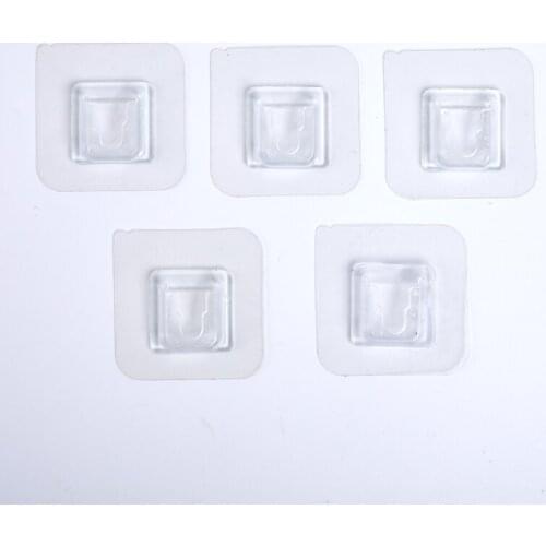 1pc Double-sided Adhesive Wall Hooks Hanger Strong Transparent hooks for home Kitchen and Bathroom Suction cup Wall Holder