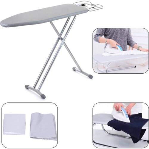 1PCS Universal Silver Coated Padded Ironing Board Cover & 4mm Pad Thick Reflect Heavy Heat Reflective Scorch Resistant M/S