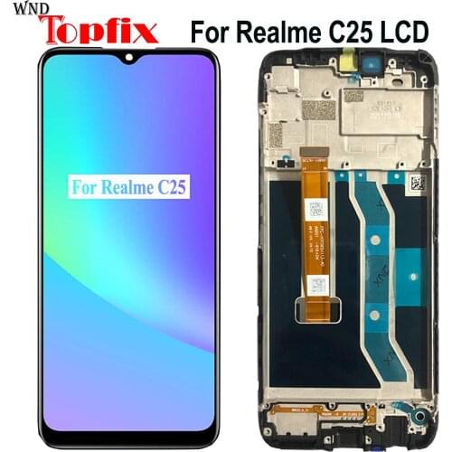 100% Tested For OPPO Realme C25 LCD Display Touch Screen Assembly Replacement For Phone 6.5" Realme C25 LCD Display