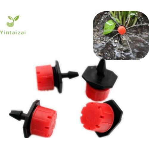 1000pcs/pack Red Adjustable Dripper Emitter on Barb for Micro Drip Irrigation Plant Flower Watering Sprayer N200