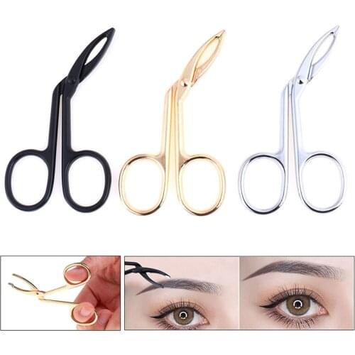 3PCS Face Hair Remove Scissors Eyebrow Tweezers Cosmetic Trimmer Eyelash Clipper Eyebrow Tweezer Makeup Pinzas Tool J0027