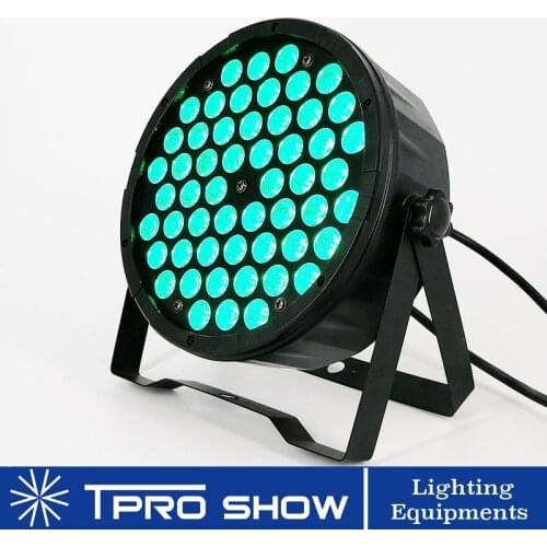 54x3W RGB LED Par Wash Light Dmx Sound Control Stage Lighting Effect Professional Dj Light Projector Flat Blacklight Party Club