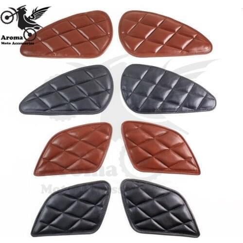 Leather accessories style motorcycle tank sticker retro motorbike tank protection vintage decoration cafe racer moto tank pad