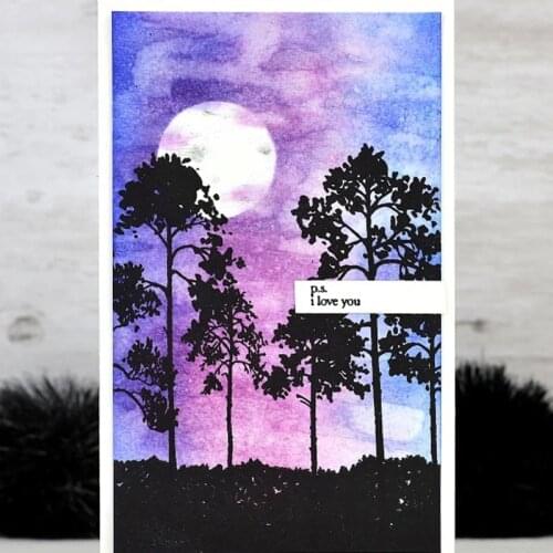 Watercolor Treesbrushes 6x6inch Transparent Silicone Clear Stamp For Scrapbooking DIY Craft Decoration Soft Stamp 2020 New