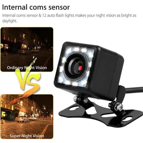Car Rear View Backup Camera Parking Reverse Back Up Camera Waterproof CMOS 12LED