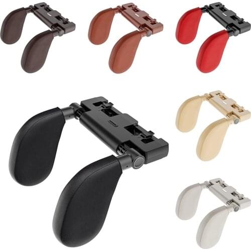 Car Neck Headrest Pillow Cushion Seat Support Head Restraint Car Seat Back Hanger Hook Phone Holder Memory Foam Neck Support