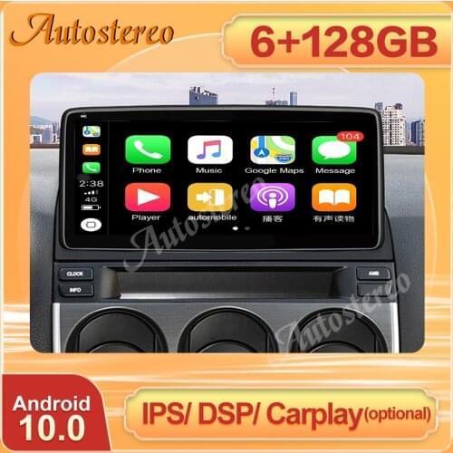 Auto Stereo For Mazda 6 2002-2008 6+128G Android 10.0 Car GPS Navigation Multimedia Player Headunit Auto Radio Tape Big Screen