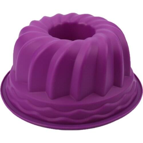 Large Hollow Round 9 Inch Chiffon Cake Mold Gear plate, Silicone Cake mold, Baking Tool Easy To Release K340