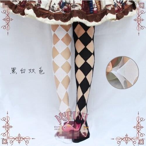 Princess sweet lolita stockings Fish baby original Japanese Hollow out diamond crystal glass over the knee stockings GXW13
