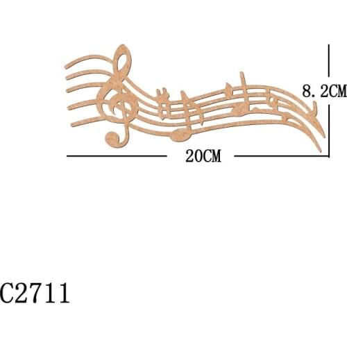 New musical note Wooden Die Scrapbooking C2711 Cutting Dies Multiple Sizes