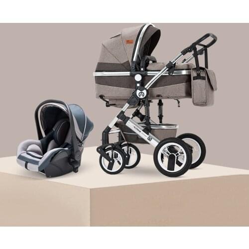 High-view Baby Stroller Can Sit and Lie Down Two-way Implementation Shock-absorbing Folding Newborn Child Bb Stroller Hot Mom