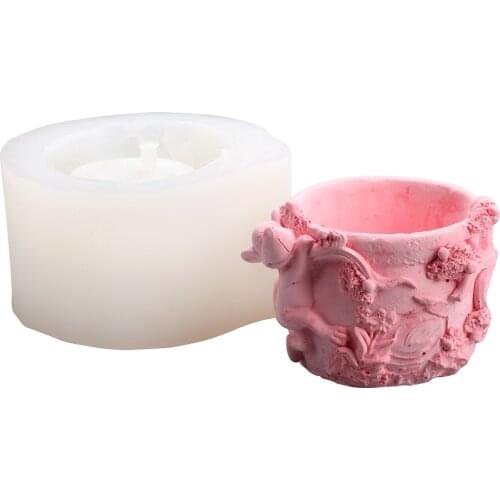 Nicole Concrete Flower Pot Mold Cute Monkey Shape Silicone Mould