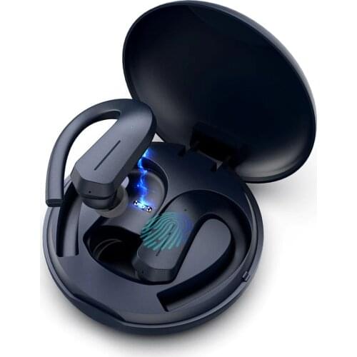 GGMM New T1 Wireless Headphones Bluetooth 5.0 Earphone Sports TWS Mini Ear Hook Headset Hands Free HD Call For IOS/Android IPX7