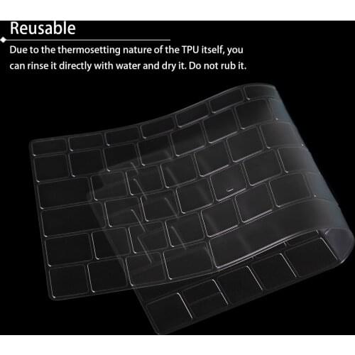 HRH TPU Waterproof Dustproof Laptop Keyboard Protective Film for MacBook Newest Air 13" 2018 Release A1932,Keyboard Skin Cover