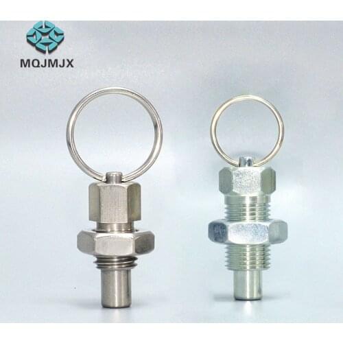 Index Plunger with Ring Pull Flat Head Spring Pin Loaded Retractable Locking Pin Index Pin Sretractable Plunger Pins