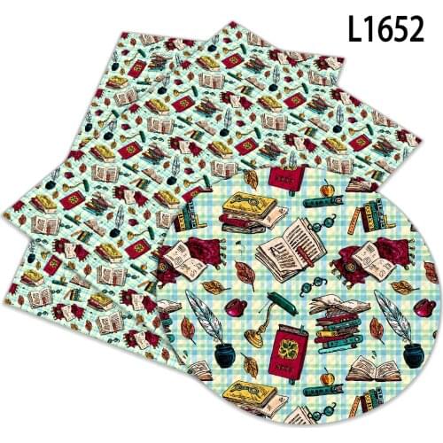 30 Cm X 136 Cm Book and Eye Pattern Synthetic Faux Leather for Hair Bow Purse Phone Case