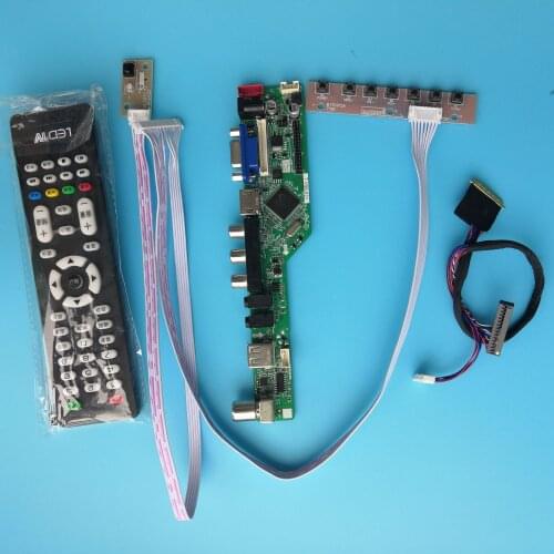 Kit for LP156WH4(TL)(R1) 40pin LVDS Controller board TV AV panel LCD LED 1366X768 Screen driver remote VGA 15.6" HDMI USB