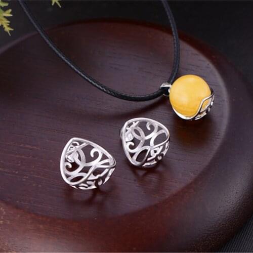 White Gold Plated 925 Silver Pendant Bail for Round Beads Sterling Silver Pendant Blank 14mm 15mm 17mm or 19mm P249B