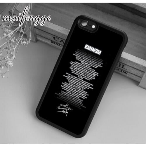 Maifengge Custom Eminem Song and Signature Case For iPhone 5 6s 7 8 plus 11 12 Pro X XR XS Max Samsung Galaxy S6 S7 edge S8 S9