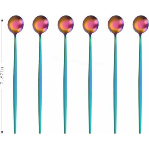 Matte Dinnerware Colorful Dinner Set Stainless Steel Cutlery Set Complete Icespoon Steel Cutlery Kitchen Tableware Eco Friendly