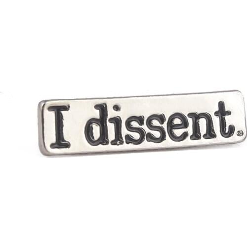 POWERFUL I DISSENT Female Inspirational Enamel Pin Badge Feminist Gifts