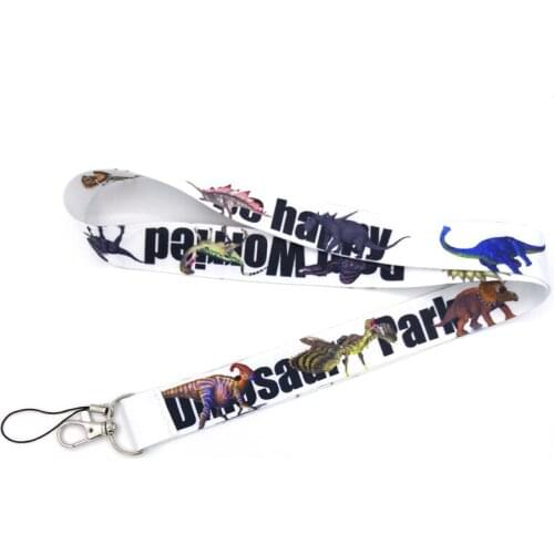 Cartoon Animal Printed Dinosaur Lanyards Keychain Neckband ID Badge Phone Holder Neck Straps Webbing Ribbon DIY Hang Rope