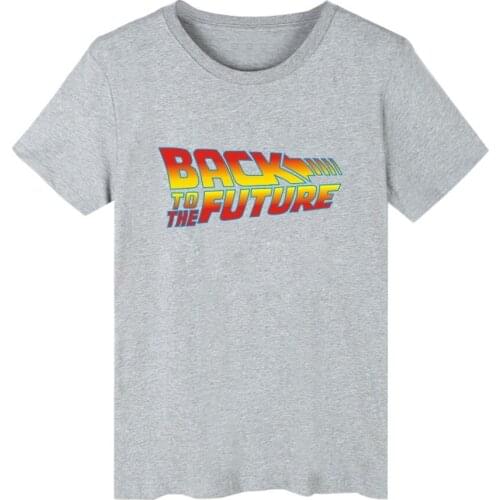 Back to the Future T Shirt Mens Casual comfortable Tee Tops boys Letter Printed Design T-shirt cotton cool Short Sleeve