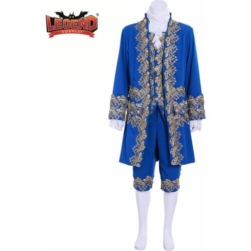 18th century court suit mens rococo blue court suit colonial Victorian Elegant mens blue outfit mens historical outfit