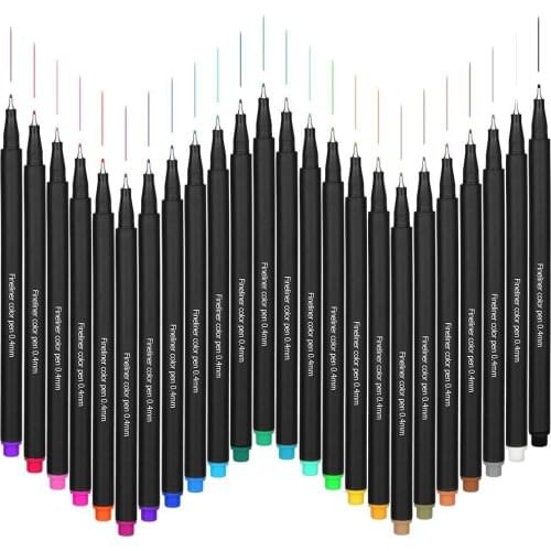 12/24/36 Colors Marker Pen Colorful Liquid-Ink Pencil line Liner Set Painting Art Stationery Drawing School Supplies Hook Gift