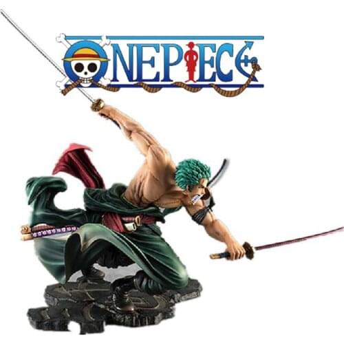 New 1 / 10 Highly Restored Animation One Piece Classic Battle Scene Character Roronoa Zoro Pvc Model Adult Childrens Toy Gift