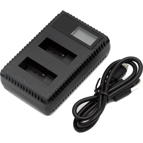 New Arrival LCD Display Dual Slot Battery Charger with Micro USB Cable for Gopro Hero 8 7 6 5 Sport Camera AHDBT-501
