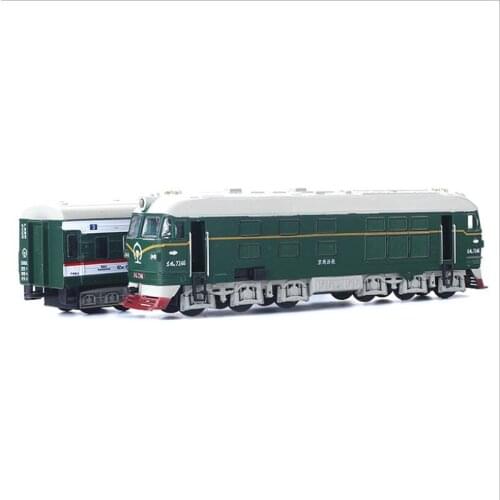 1:87 Steam Train Diecast Locomotive Alloy Model toy cars Pull Back Train with Sound Light Model toys for children