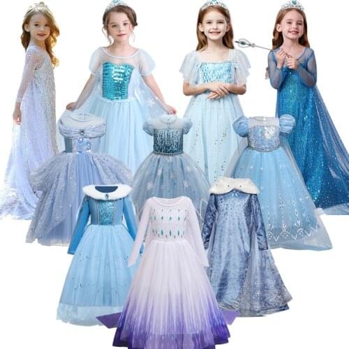 Princess Dress For Kid Girls Cosplay Clothing Halloween Fancy Costume Baby Girls Tutu Dress Princess Roleplay Children Clothes