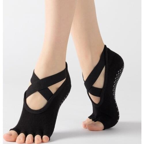 Yogo Professional Non-slip Five-finger Yoga Socks Female Bandage Glue Yoga Socks