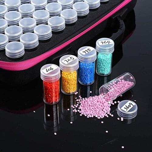 15 mL Capacity Bottles Transparent 5D Diamond Painting Beads Storage Bottles Embroidery Beads Storage Container Storage Box