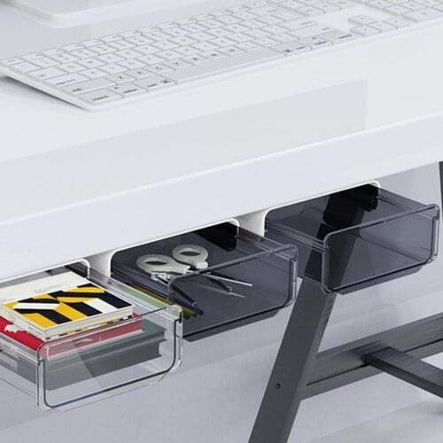 Drawer Pencil Tray Self-Adhesive Hidden Organizer Pen Box Barrel Sundries Storage Box Storage Drawers Office Drawer Organizer