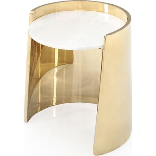 Light luxury marble size round coffee table combination post-modern simple natural jazz white creative small coffee table